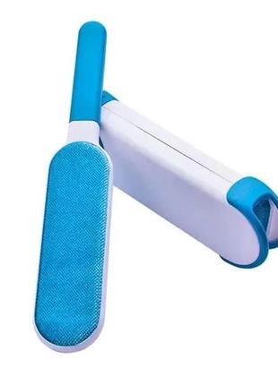 Щітка для видалення та вичісування вовни тварин reusable pet fur remover with self-cleaning base 374963 dm-119 фото