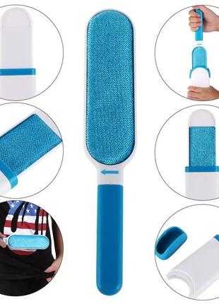 Щітка для видалення та вичісування вовни тварин reusable pet fur remover with self-cleaning base 374963 dm-113 фото