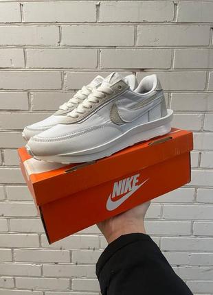 Кроссовки nike waffle white