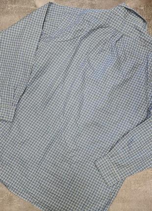 Мужская рубашка длинный рукав голубой в клетку поло лого polo ralph lauren9 фото