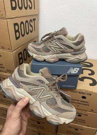 Кроссовки new balance 9060 mushroom brown7 фото