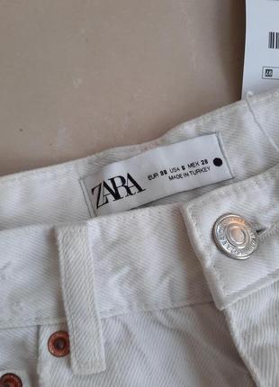 Білі джинси zara прямі xs -s5 фото
