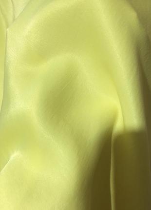 Сатиновая лимонная юбка mango satin midi skirt - s8 фото