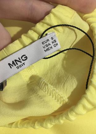 Сатиновая лимонная юбка mango satin midi skirt - s10 фото