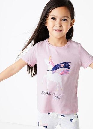 Футболки с единорогами m&amp;s 4-5 и 5-6 лет
