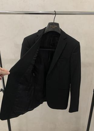 Классический базовый пиджак zara черный жакет блейзер5 фото