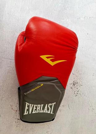 Боксерські рукавички everlast pro style elite training gloves 12oz  червоний3 фото