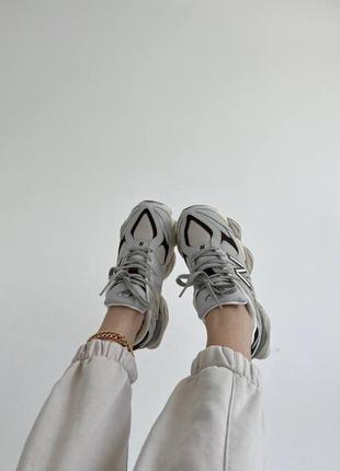 Женские кроссовки кожаные + сетка в стиле new balance 90607 фото