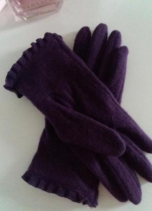 Брендові шерстяні рукавички per una5 фото