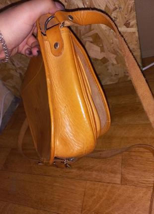 Винтажная кожаная сумка4 фото