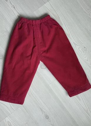 Теплые вельветовые брюки на подкладке флис2 фото