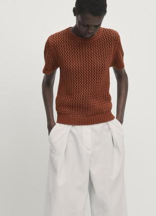 В'язаний светр із коротким рукавом4 фото