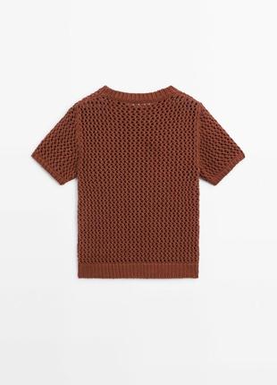 В'язаний светр із коротким рукавом8 фото
