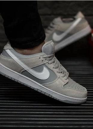 Кроссовки nike sb dunk low summit white wolf grey размеры 36-413 фото