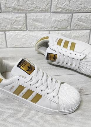 Кросівки superstar шкіряні білі 41р