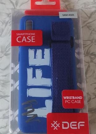 Чохол def samsung galaxy a50/ a30s wrisrband pc case blue