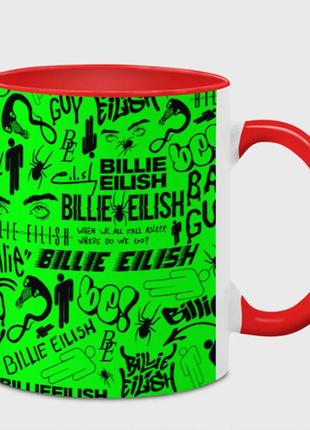 Чашка з принтом  «billie eilish біллі айліш» (колір чашки на вибір)