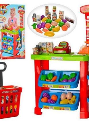 Дитячий ігровий набір магазин 661-80 з візком і продуктами