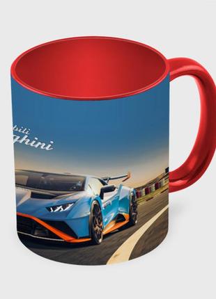 Чашка з принтом «lamborghini huracan sto — car racing» (колір чашки на вибір)3 фото