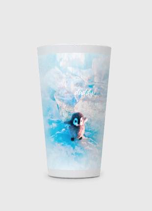 Чашка с принтом латте «милый пингвин - папочка»2 фото