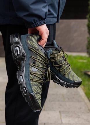 Р.41-45 кросівки nike air max plus tn khaki black nk1467 фото