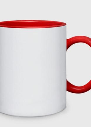 Чашка з принтом  двоколірна «темний єдиноріг» (колір чашки на вибір)2 фото