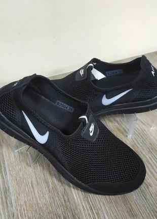 Мокасины черные nike3 фото