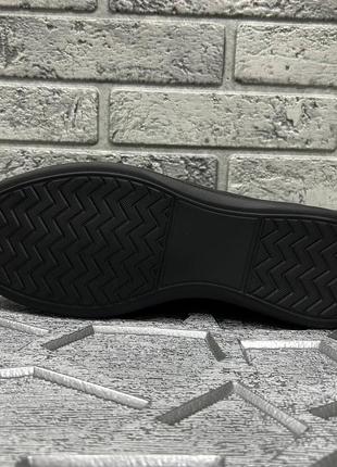 Мужские ортопедические кожаные туфли черного цвета detta5 фото
