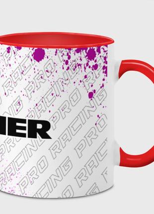 Чашка с принтом  «hummer pro racing: надпись и символ» (цвет чашки на выбор)