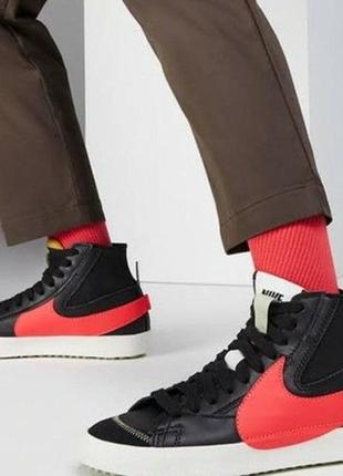 Кросівки чоловічі nike blazer mid 77 jumbo black/red5 фото