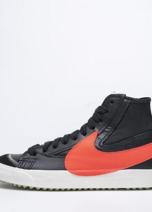 Кросівки чоловічі nike blazer mid 77 jumbo black/red1 фото