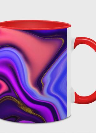 Чашка з принтом  «чарівні хвилі» (колір чашки на вибір)