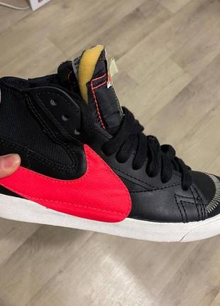 Кросівки чоловічі nike blazer mid 77 jumbo black/red6 фото