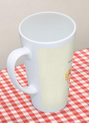 Чашка с принтом латте «шальная императрица»5 фото