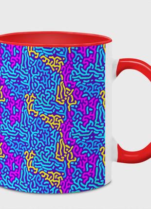 Чашка з принтом «абстрактні психоделічні смуги» (колір чашки на вибір)