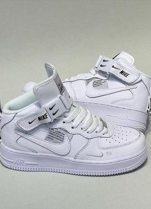 Демисезонные кроссовки  nike air force белые р.36-412 фото