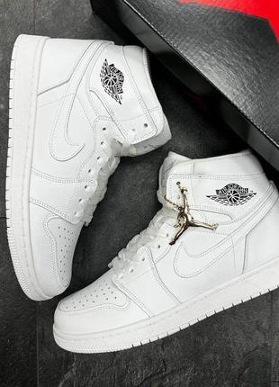 Кроссовки nike jordan white / найк джордан белые демисезонные р.36-413 фото