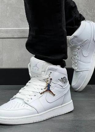 Кросівки nike jordan white/ найк джордан білі демісезонні р.36-41