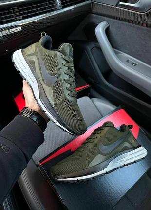 Мужские кроссовки найк* air zoom new army green black