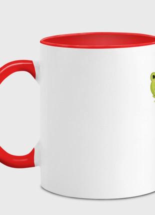 Чашка з принтом «жаба не бачить не чути неtract» (колір чашки на вибір)2 фото