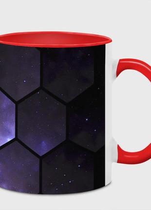 Чашка з принтом «зоряні стільники» (колір чашки на вибір)
