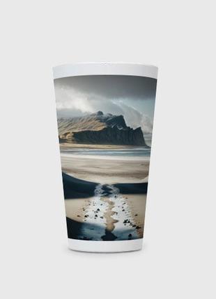 Чашка с принтом латте «дорога на черный пляж исландии»2 фото