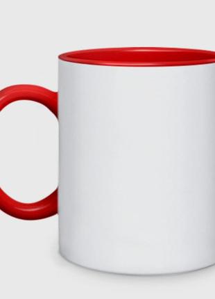 Чашка с принтом двухцветная «дороги созданы для эндуро» (цвет чашки на выбор)