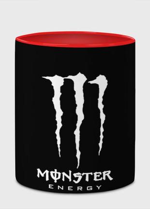 Кухоль з принтом з повним друком «monster energy біле лого» (колір чашки на вибір)4 фото