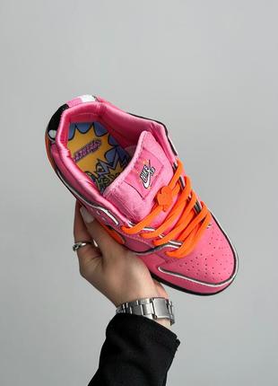 Кросівки sb dunk low "powerpuff girls - blossom"9 фото