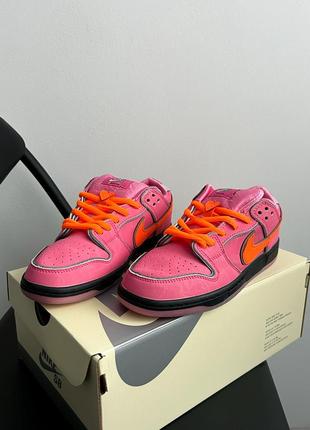 Кросівки sb dunk low "powerpuff girls - blossom"8 фото