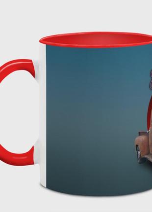 Чашка з принтом «американська пікап 50-х років у rat-стилі» (колір чашки на вибір)2 фото