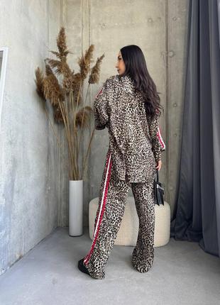 Леопардовий костюм з лампасами animal print5 фото