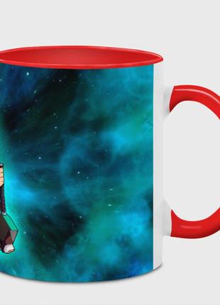 Чашка с принтом  «таджиро комадо в космосе» (цвет чашки на выбор)