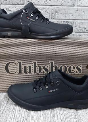 Чоловічі шкіряні кросівки clubshoes чорні